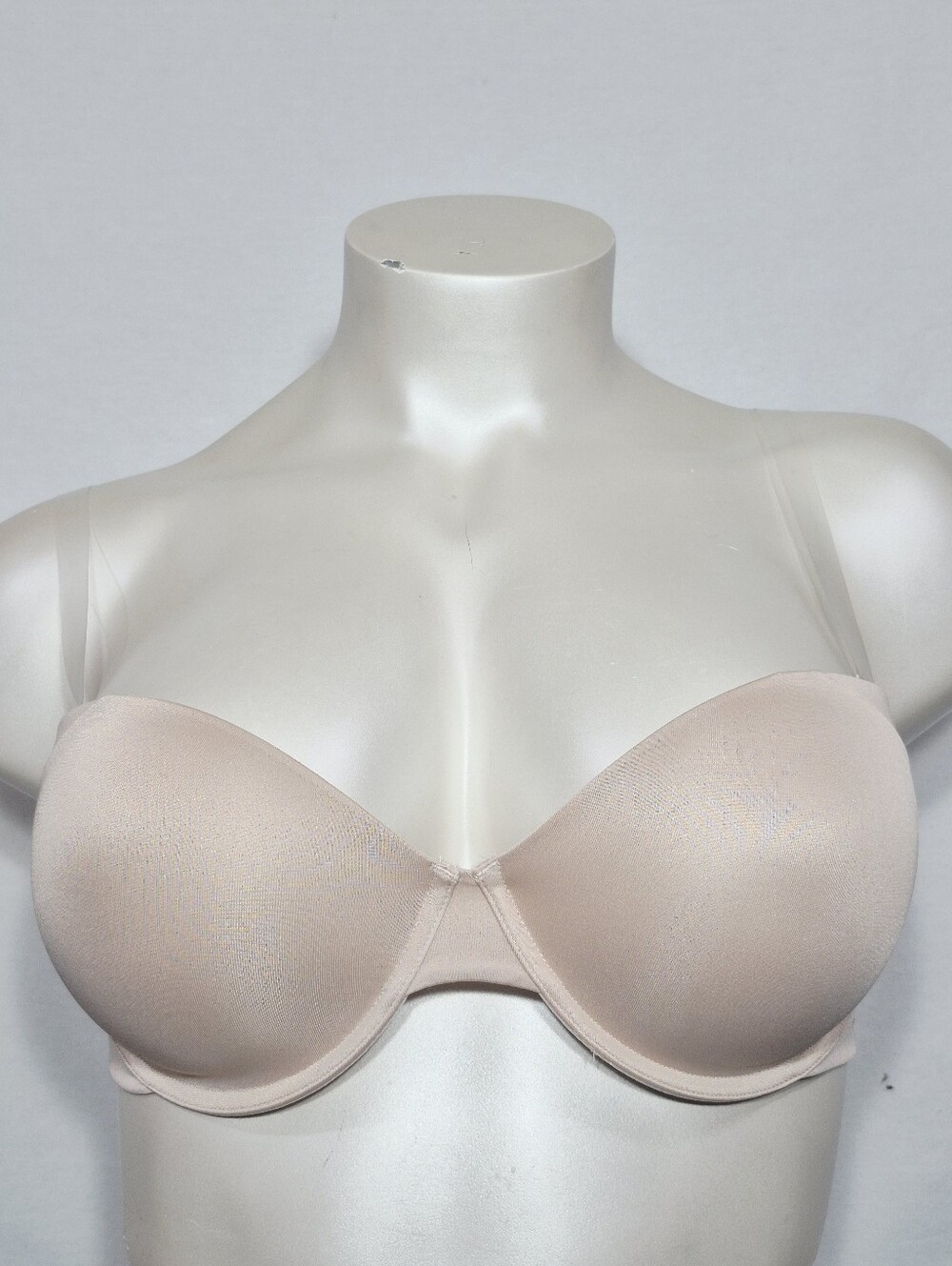 38D Maidenform SE6900 Side Smoothing Strapless UW Bra Beige With Straps